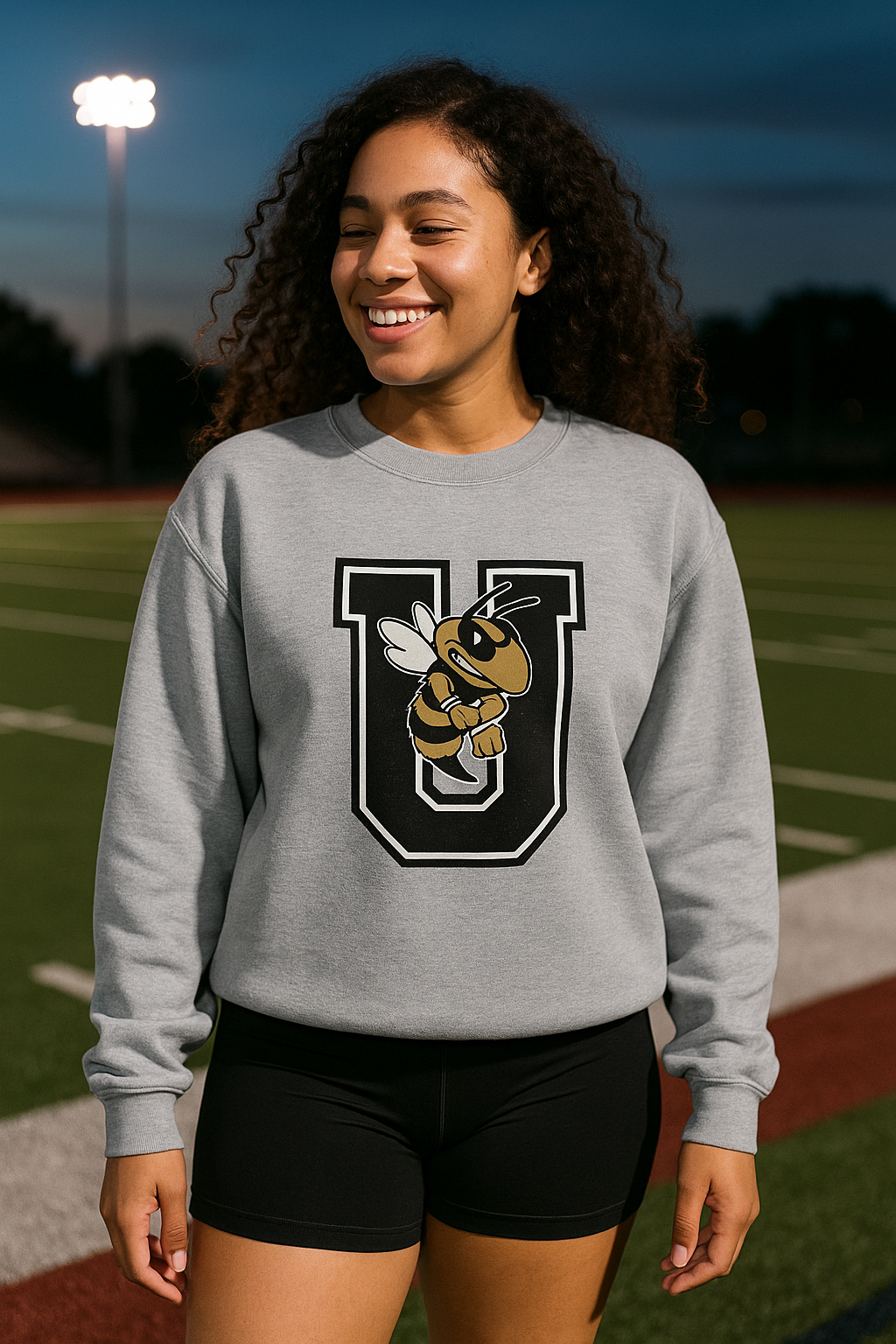 U Crewneck Sweatshirt, Gray