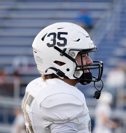 2025 Baxter Football Game-Used Helmet – White (Souvenir Display Piece)