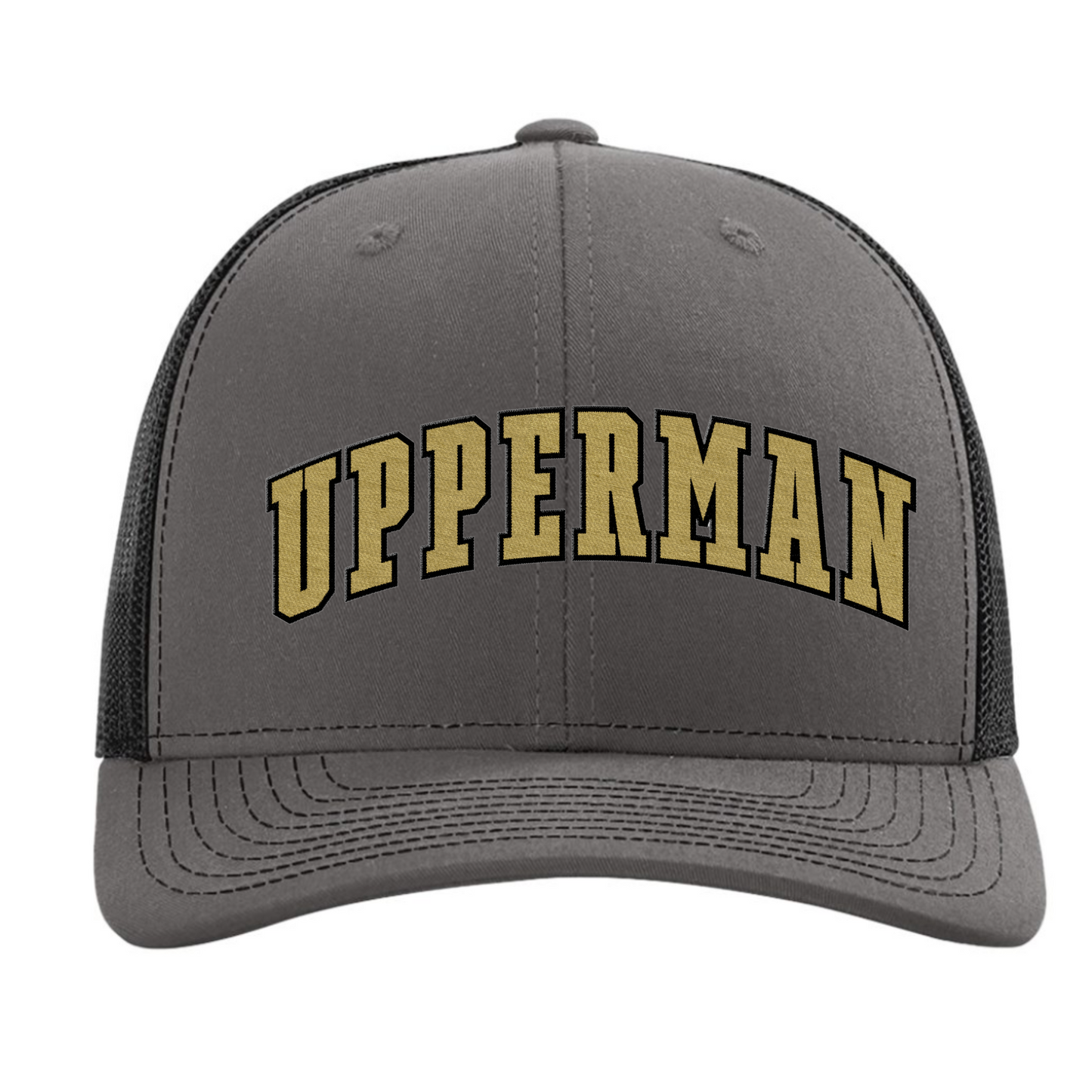 "Upperman" Hat, Black/Charcoal