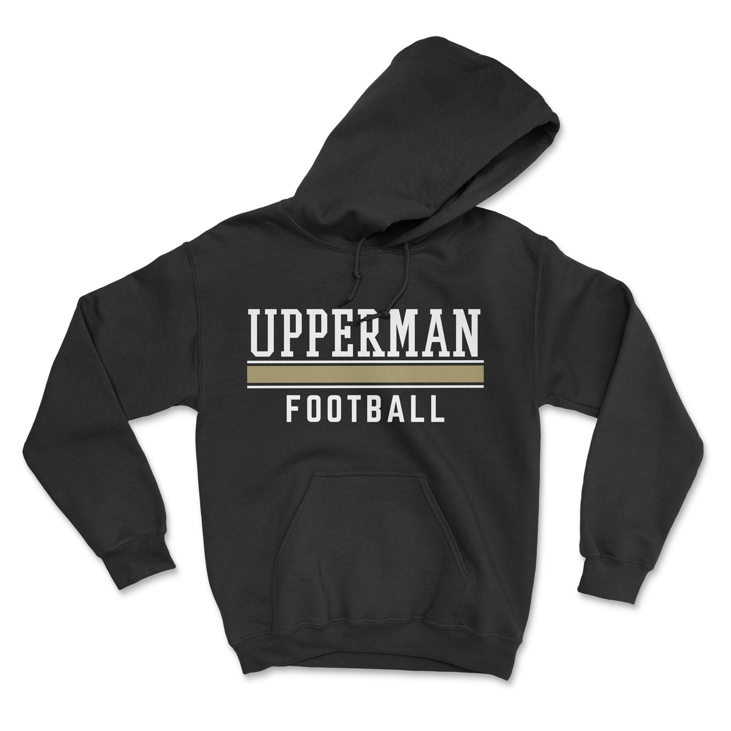 Upperman Football Hoodie, Black