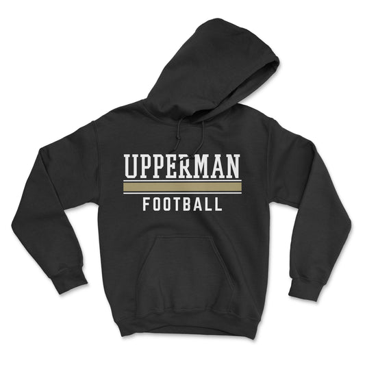 Upperman Football Hoodie, Black