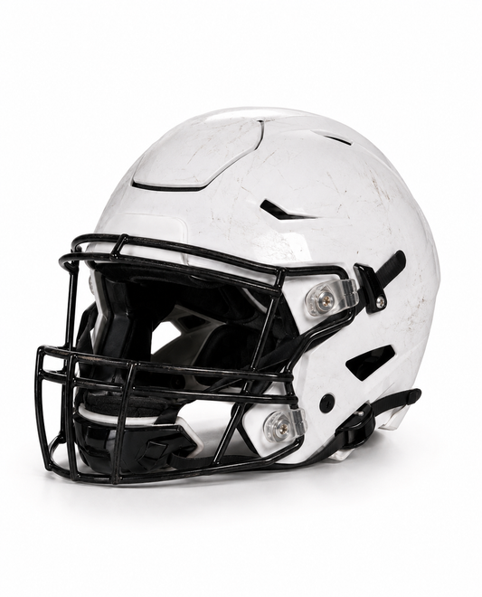 2025 Baxter Football Game-Used Helmet – White (Souvenir Display Piece)