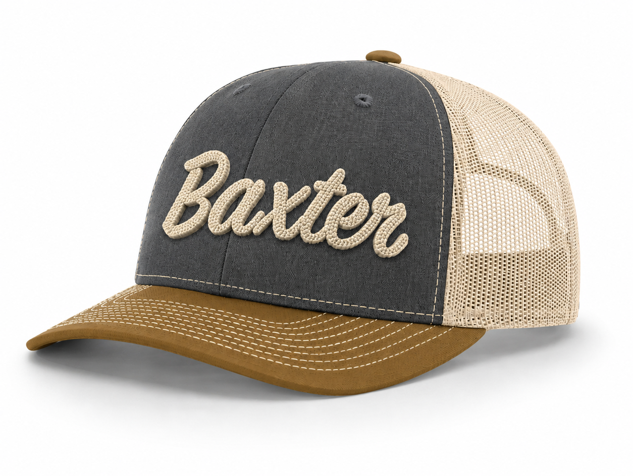 "Baxter" Hat, Gray/Sand