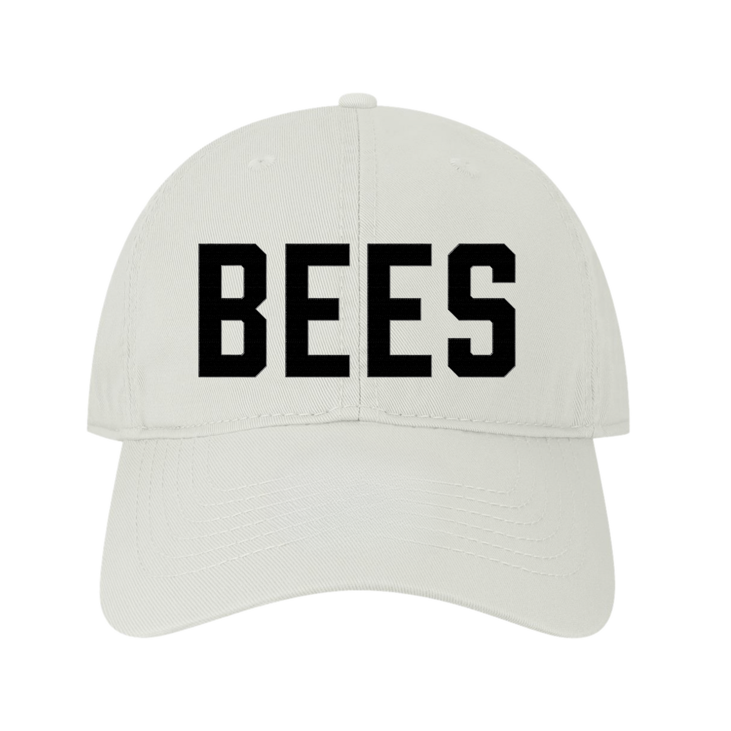 "BEES" Dad Hat, White