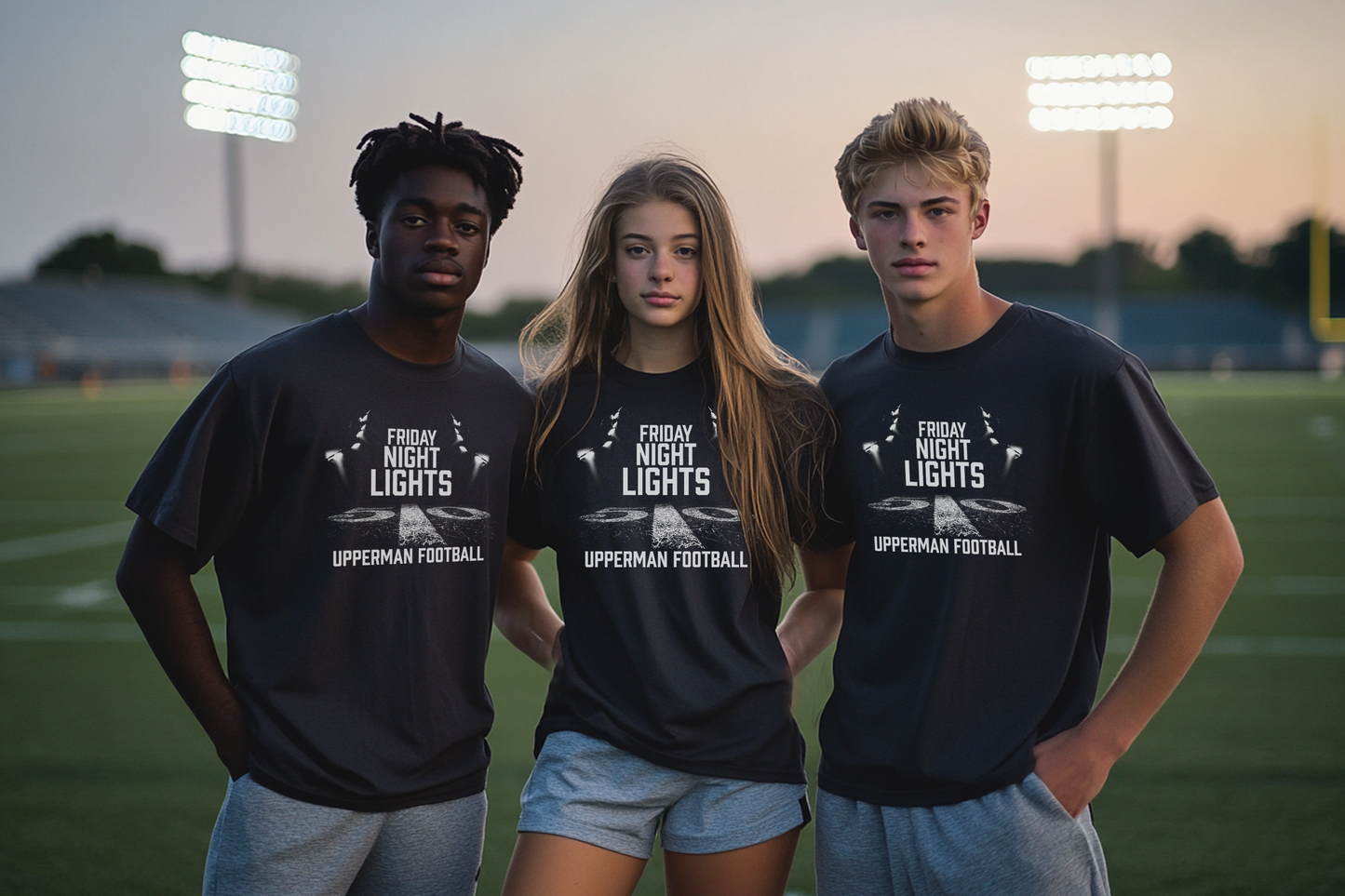 "Friday Night Lights" Tee, Black